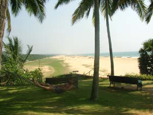 www.ayurveda-india.it: vista sulla spiaggia dal centro ayurvedico